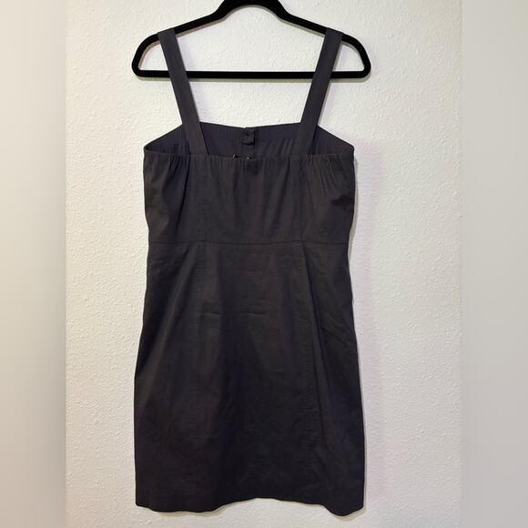 Theory Kayleigh Button Front Dress Navy Blue Goodlinen Sundress 10 - Picture 6 of 10